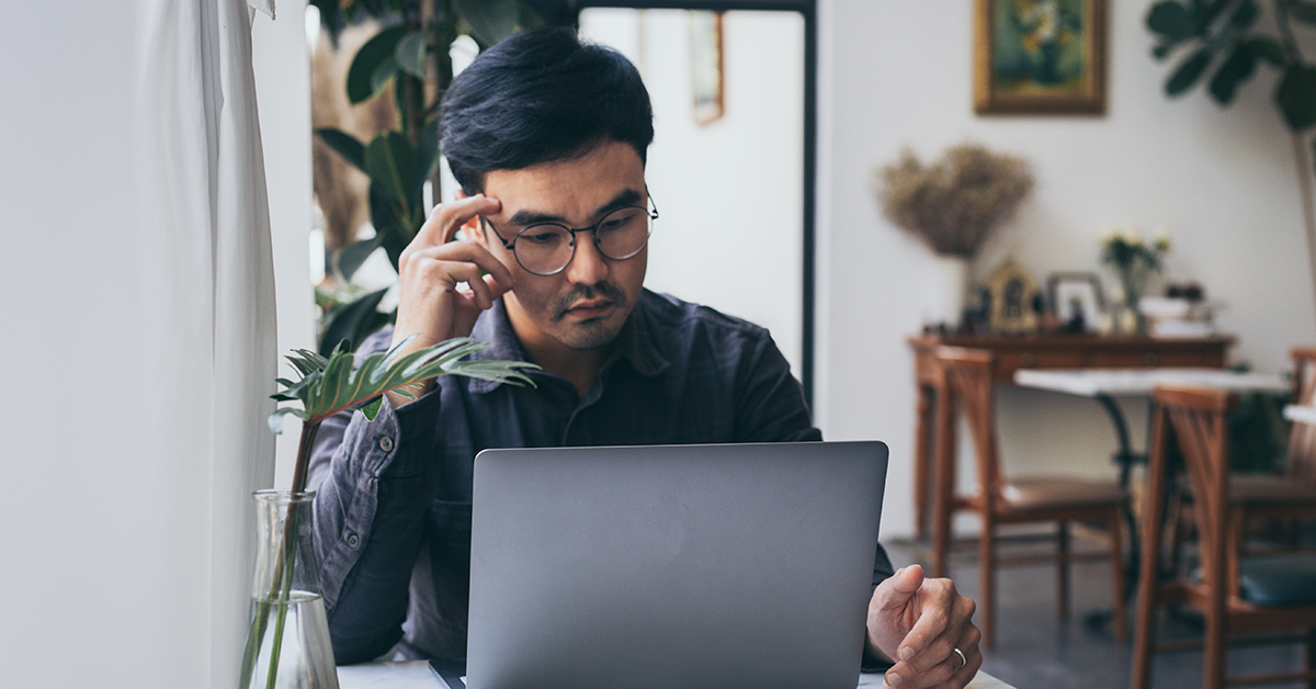 Man working on computer