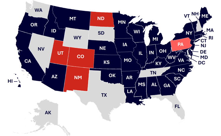 State withholding map