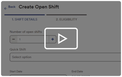Open Shifts